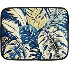 Abstract Art Tropical Leaves Fleece Blanket (mini)