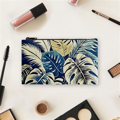 Abstract Art Tropical Leaves Cosmetic Bag (small) by Valentinaart