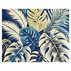 Abstract Art Tropical Leaves Premium Plush Fleece Blanket (medium)