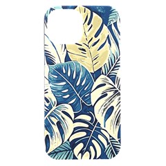 Abstract Art Tropical Leaves Iphone 15 Plus Black Uv Print Pc Hardshell Case by Valentinaart