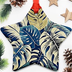 Abstract Art Tropical Leaves Ornament (star)