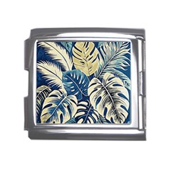 Abstract Art Tropical Leaves Mega Link Italian Charm (18mm)