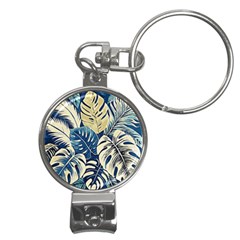 Abstract Art Tropical Leaves Nail Clippers Key Chain by Valentinaart