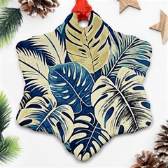 Abstract Art Tropical Leaves Ornament (snowflake)