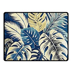 Abstract Art Tropical Leaves Two Sides Fleece Blanket (small) by Valentinaart