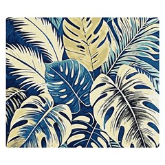 Abstract Art Tropical Leaves Two Sides Premium Plush Fleece Blanket (kids Size) by Valentinaart