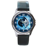 Awesome Wolves Round Metal Watch Front