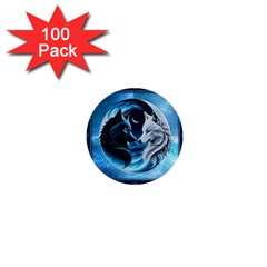 Awesome Wolves 1  Mini Buttons (100 Pack)  by FantasyArt