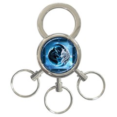 Awesome Wolves 3-ring Key Chain by FantasyArt