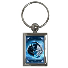 Awesome Wolves Key Chain (rectangle) by FantasyArt