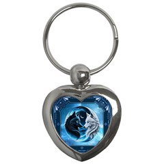 Awesome Wolves Key Chain (heart) by FantasyArt