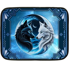 Awesome Wolves Two Sides Fleece Blanket (mini) by FantasyArt