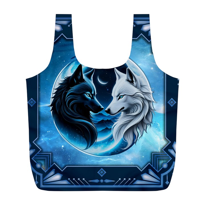 Awesome Wolves Full Print Recycle Bag (L)