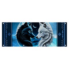 Awesome Wolves Banner And Sign 8  X 3  by FantasyArt