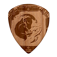 Awesome Wolves Wood Guitar Pick (set Of 10)