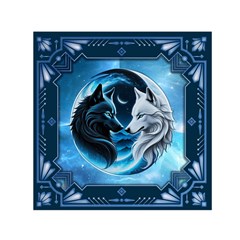 Awesome Wolves Square Satin Scarf (30  X 30 ) by FantasyArt