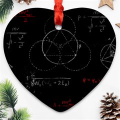 Math Board Circuit Circuits Computer Shield Tech Technology Ornament (heart)