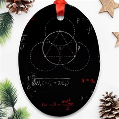 Math Board Circuit Circuits Computer Shield Tech Technology Oval Ornament (two Sides)