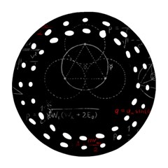 Math Board Circuit Circuits Computer Shield Tech Technology Ornament (round Filigree)