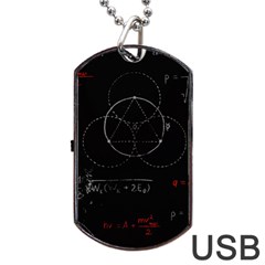 Math Board Circuit Circuits Computer Shield Tech Technology Dog Tag Usb Flash (two Sides) by Loisa77