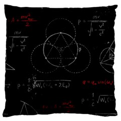 Math Board Circuit Circuits Computer Shield Tech Technology Large Premium Plush Fleece Cushion Case (one Side) by Loisa77