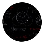 Math Board Circuit Circuits Computer Shield Tech Technology Round Glass Fridge Magnet (4 pack) Front