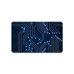 Seamless Pattern Of Glowing Circuit Board Neon Technology Magnet (name Card) by Loisa77