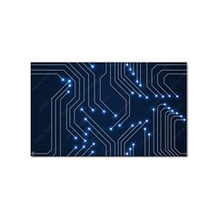 Seamless Pattern Of Glowing Circuit Board Neon Technology Sticker Rectangular (10 Pack) by Loisa77