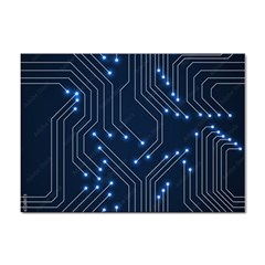 Seamless Pattern Of Glowing Circuit Board Neon Technology Sticker A4 (100 Pack) by Loisa77