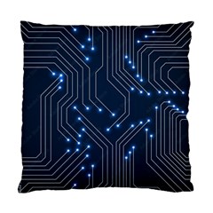 Seamless Pattern Of Glowing Circuit Board Neon Technology Standard Cushion Case (two Sides) by Loisa77