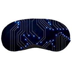 Seamless Pattern Of Glowing Circuit Board Neon Technology Sleep Mask by Loisa77