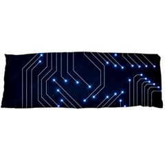 Seamless Pattern Of Glowing Circuit Board Neon Technology Body Pillow Case Dakimakura (two Sides) by Loisa77