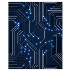 Seamless Pattern Of Glowing Circuit Board Neon Technology Drawstring Bag (small) by Loisa77