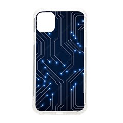 Seamless Pattern Of Glowing Circuit Board Neon Technology Iphone 11 Tpu Uv Print Case by Loisa77