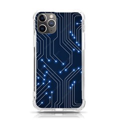 Seamless Pattern Of Glowing Circuit Board Neon Technology Iphone 11 Pro 5 8 Inch Tpu Uv Print Case by Loisa77