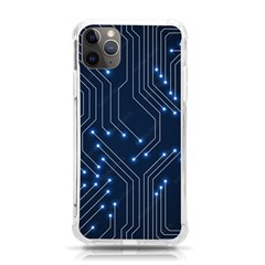 Seamless Pattern Of Glowing Circuit Board Neon Technology Iphone 11 Pro Max 6 5 Inch Tpu Uv Print Case by Loisa77