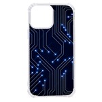 Seamless Pattern Of Glowing Circuit Board Neon Technology iPhone 13 Pro Max TPU UV Print Case Front