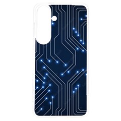 Seamless Pattern Of Glowing Circuit Board Neon Technology Samsung Galaxy S24 6 2 Inch Tpu Uv Case by Loisa77