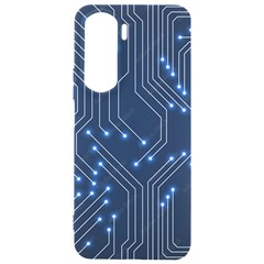 Seamless Pattern Of Glowing Circuit Board Neon Technology Samsung Galaxy S24 Plus 6 7 Inch Black Tpu Uv Case by Loisa77