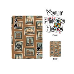 Retro Postage Seamless Pattern Playing Cards 54 Designs (mini)