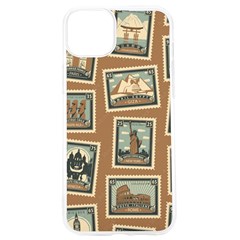 Retro Postage Seamless Pattern Iphone 15 Pro Tpu Uv Print Case by Loisa77