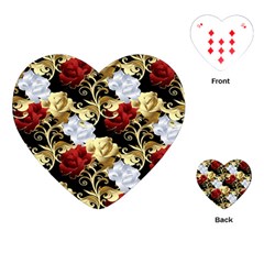 Roses Seamless Pattern Floral Playing Cards Single Design (heart)