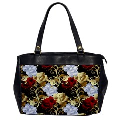 Roses Seamless Pattern Floral Oversize Office Handbag by Loisa77