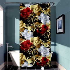 Roses Seamless Pattern Floral Shower Curtain 36  X 72  (stall)  by Loisa77