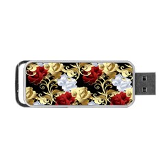 Roses Seamless Pattern Floral Portable Usb Flash (one Side) by Loisa77