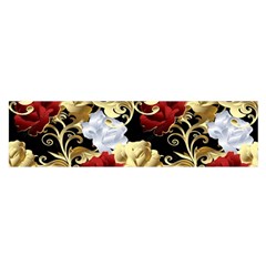 Roses Seamless Pattern Floral Oblong Satin Scarf (16  X 60 )