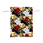 Roses Seamless Pattern Floral Lightweight Drawstring Pouch (L) Back