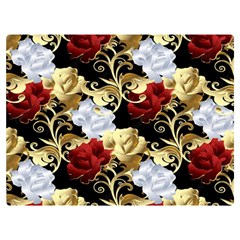 Roses Seamless Pattern Floral Premium Plush Fleece Blanket (extra Small)