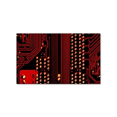 Red Circuit Board Texture Red Circuit Digital Texture Circuit Board Red Technology Sticker Rectangular (10 Pack) by Loisa77