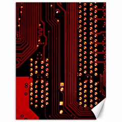 Red Circuit Board Texture Red Circuit Digital Texture Circuit Board Red Technology Canvas 18  X 24  by Loisa77